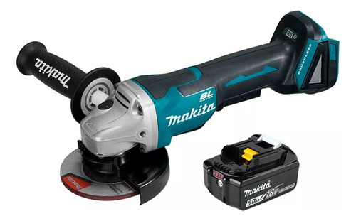 Esmeriladora Inalambrica 18v Brushless + Bateria 5.0 Makita 