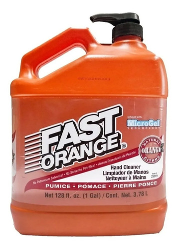 Limpia Manos Fast Orange Permatex Piedra Pomez Grasa 3,7 Lts