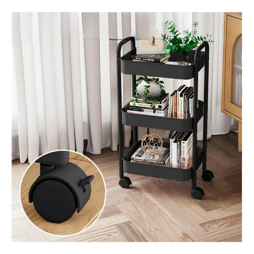 Carrito Organizador Con Ruedas 3 Niveles Multiusos Práctico