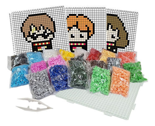 Kit Pixel Art Patrones Impresos 5mm Midi Con Accesorios Color Harry Potter Diámetro 5 mm Largo 5 mm