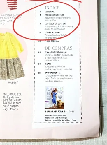 Revista Burda Enero 2021 Especial Niños En Español, Patrones