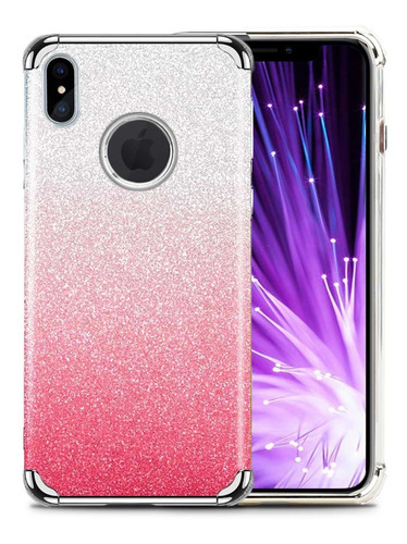 . Funda Zizo Elegant Para iPhone XS iPhone X Rosa Brillos