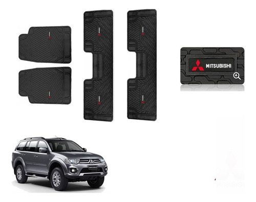 Tapetes 3 Filas Logo Mitsubishi Montero Sport 2012 A 2017