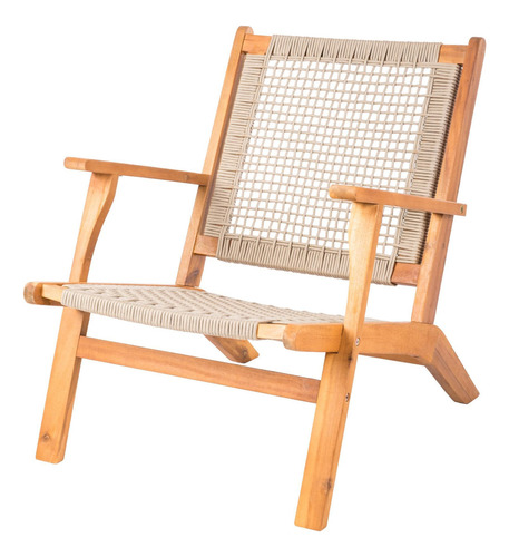 Patio Sense Vega Natural Stain Silla Para Exteriores, Cons