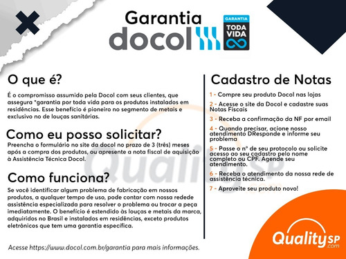 Misturador Bancada Cozinha Preto/cromado Docol Monocomando