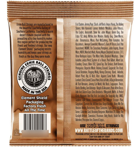 Corda 011 Violao Aço Ernie Ball Earthwood Phosphor Bronze