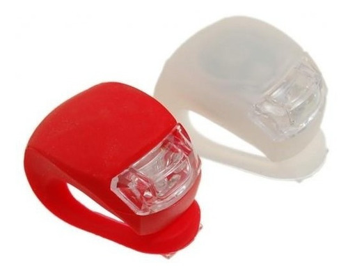 Set X 2 Luces Led Para Bicicleta, Roja/ Blanca. En Blister