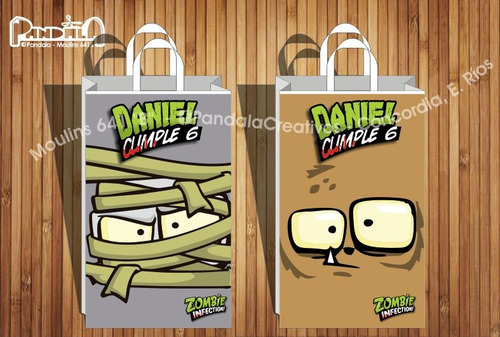 Bolsitas Para Sorpresitas Zombie Infection X10 Unid.