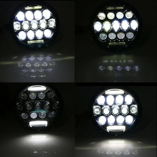 Imagen 3 de 9 de Juego De Optica Led 7 Pulgada F100 Jeep Alta Y Baja Lateral