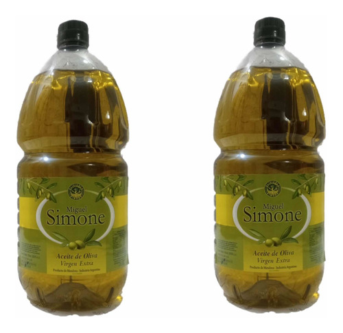 Pack 2 Aceites De Oliva Extra Virgen Simone 3 Litros