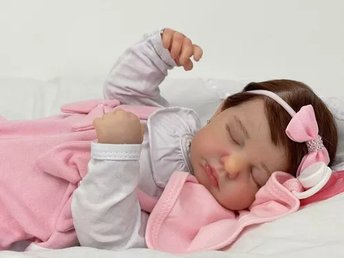 Bebe Reborn Menina Dormindo Realista Pronta Entrega