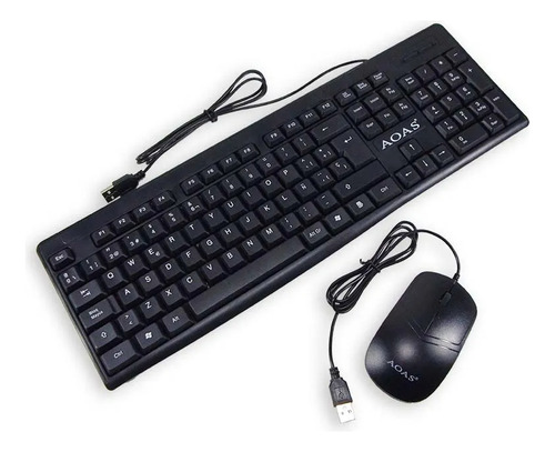 Kit Teclado Y Mouse Usb Laptop Pc Computador Combo Cableado