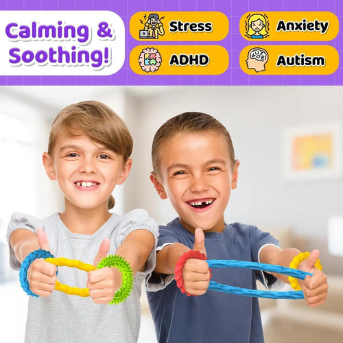 . Pulsera Fidget, Pulsera Sensorial Fidget, 4 Unidades