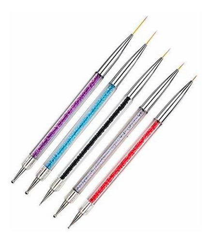 Waldd 5 Piezas Pinceles De Nail Art Liner Pinceles Uv Gel Pi