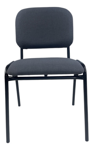 De 4 Sillas Visita Reforzada Color Gris Oscuro Maas Muebles Visitantes MV-12