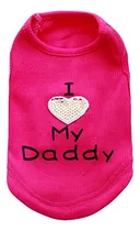 Comprar Camiseta Para Perro Con Texto I Love My Mom\u002Fmommy Dad\u002Fdaddy