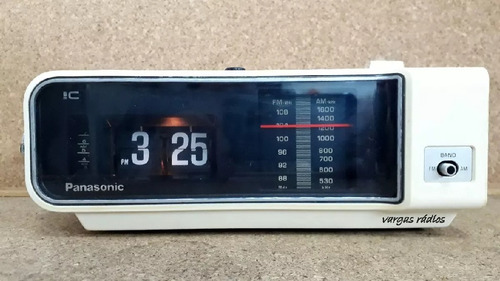 Rádio Relógio Flip Palhetas Panasonic Vintage Fnciona Tudo 