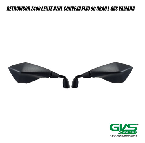 Retrovisor Z400 Lente Azul Convexa Fixo 90 Grau L Gvs Yamaha