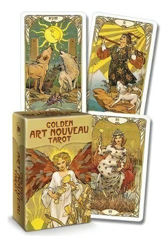Golden Art Nouveau Tarot Mini, De Giulia F Massaglia. Editorial Llewellyn Publications En Inglés