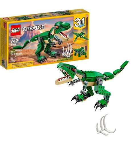Kit Lego Creator 3en1 Grandes Dinosaurios 31058 174 Piezas