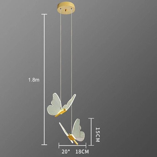 Lámpara Colgante Led De Mariposa, Lámpara Colgante De
