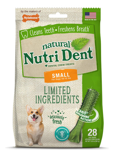 Nylabone Nutri Dent, Natural, Con Sabor A Aliento Fresco (28