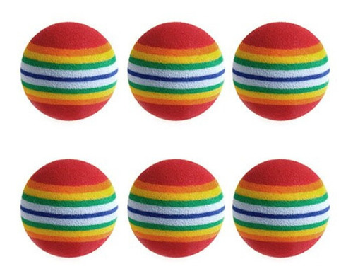 Imagen 1 de 5 de 6 Pelotas Eva - Foami - Arcoiris Juguete Para Gatos