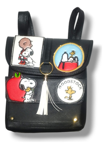 Mochila Dama Snoopy Parches Charlie Brown Casual