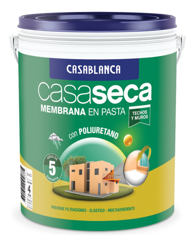 Casaseca Membrana En Pasta 4k Acabado Mate Color Blanco