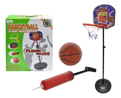 comprar Tablero De Basket Y Pie 83cm. A 1,27mt Pelota Inflador Aro