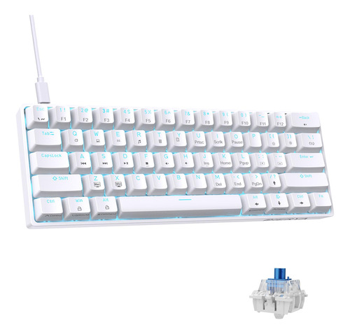 Dierya Dk61se - Teclado Mecanico 60% Para Juegos, 61 Teclas