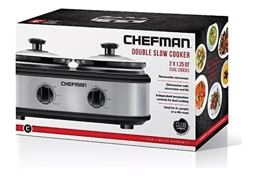 Chefman RJ15-125 2.5 qt. Double Slow Cooker