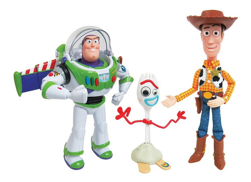 Imagen 2 de 3 de Toy Story 4 Buzz Lightyear Woody Forky Muñecos Interactivos