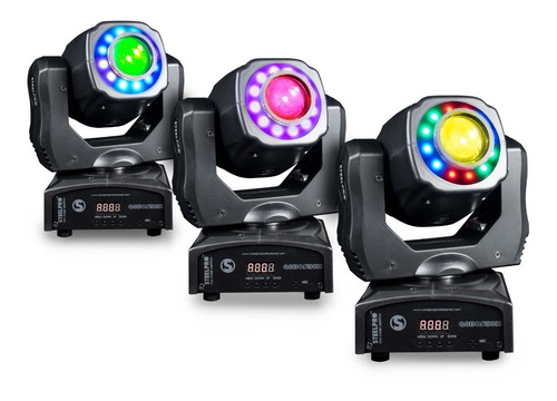 Cabeza Móvil Spot 90h Con Gobos 90 Watts Steelpro