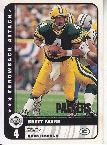 1999 Ud Retro Throwback Attack G Brett Favre Packers 149/500