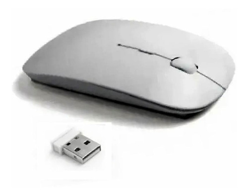 Mouse Óptico Inalámbrico Tipo Mac Blanco 4d