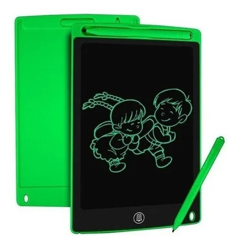 Pizarra Magica Tablet Lcd Verde Anotador Dibuja Borra 8.5