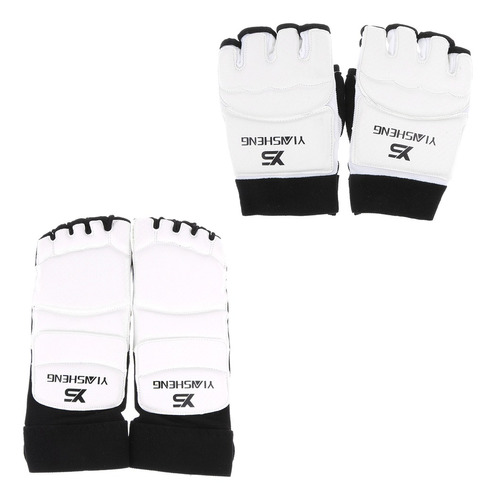 1 Par Protectores De Pies 1 Par Guantes Medio Dedo Taekwondo