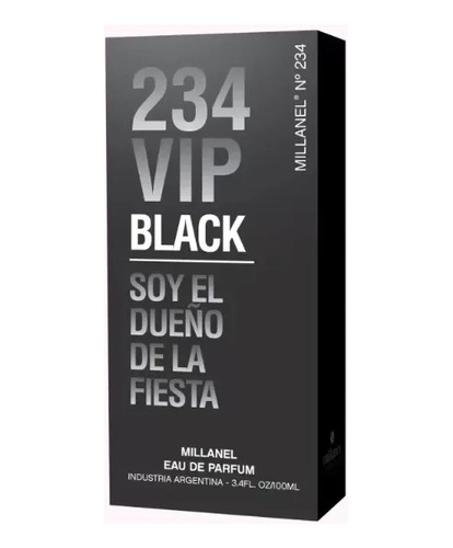 Millanel Nº 234 Vip Black - Eau De Parfum Masculino 100 Ml.
