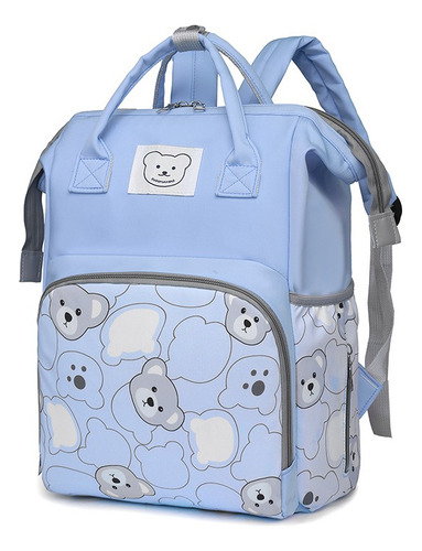 Mochila Pañaleras Bebe Bolsa Pañalera Impermeable Multiusos Color Azul