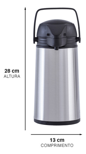 Garrafa Térmica Paramount Onyxtermic Inox 1lt Acampamento