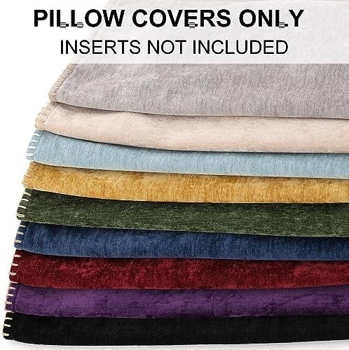 Decoruhome Juego De 2 Fundas De Almohada De Chenilla Navideñ