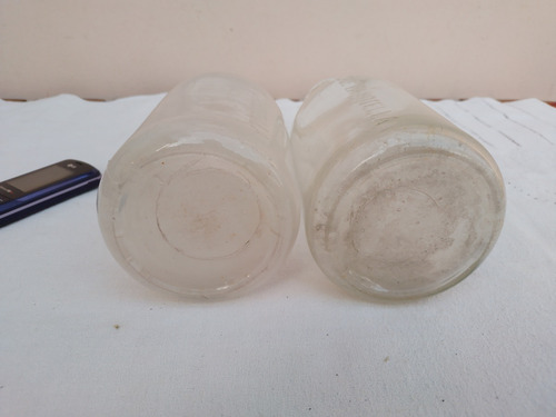 Lote De 2 Antiguas Botellas De Leche 1 Litro Sanas (Usado)