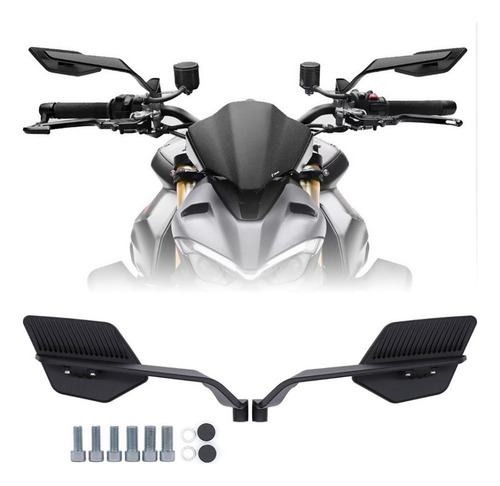 Alerón De Espejos Retrovisor Tipo Stealth Naked Max 2pcs New