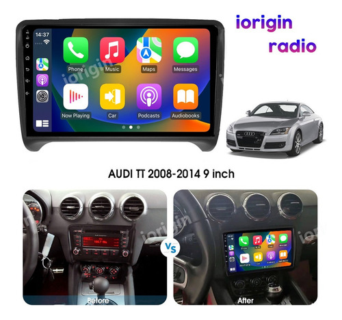 Carplay Estéreo 4+64 G For Audi Tt Mk2 8j 2006-2014 Gps Wif