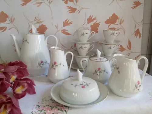 Conjunto Para Chá E Café Em Porcelana Steatita Paraná - Mundaréu - Não é só  um antiquário