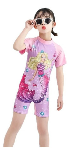 Traje De Baño Niña Unicornio Y Mermaid Princess Secado Rápid