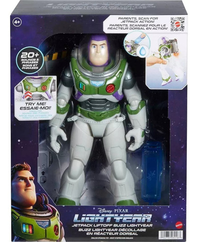 Figura Buzz Lightyear Jetpack Con Propulsión 20 Frases