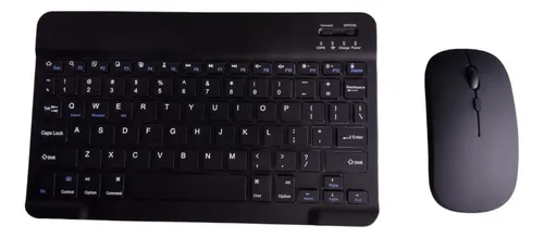 Kit Teclado Mouse Bluetooth Tablet Pc Celular Recargable