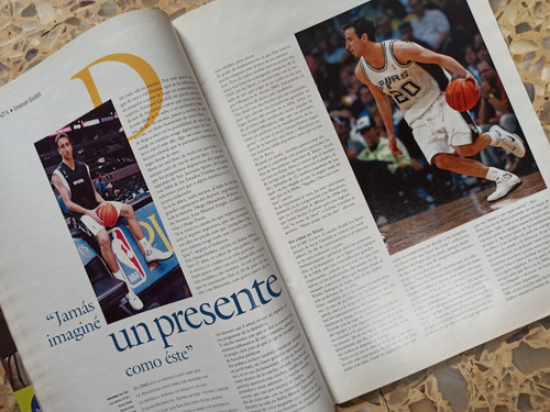 Coleccion Revista + Hojas Emanuel Ginobili En La Nba Basquet (Usado)